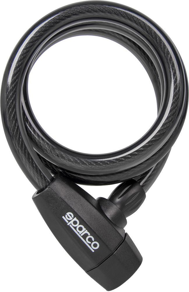 Lucchetto morbido per bicicletta nero con serratura Sparco