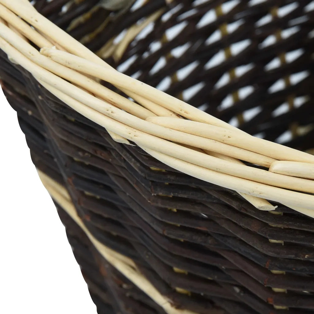 Cesta per Legna con Spallacci 57x51x69cm Salice Naturale CFW4136699
