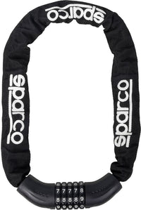 Lucchetto a catena per bicicletta nero con combinazione Sparco