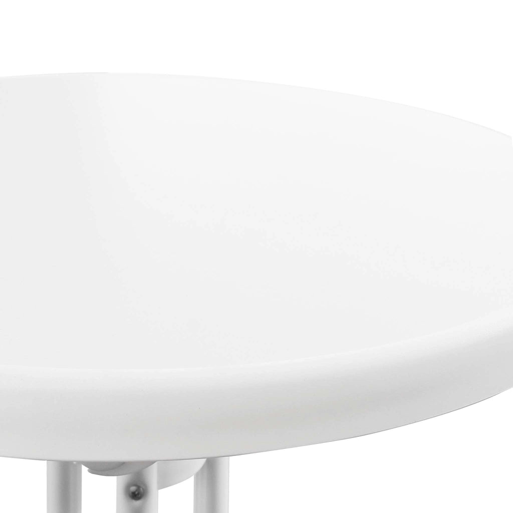 Toboli Tavolo alto da bar rotondo pieghevole bianco Ø 80 cm h 110 cm per interno ed esterno