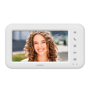 Videocitofono monofamiliare a 2 fili schermo 7'' a colori - Angolo di visione 100° con unità esterna retroilluminata- Avidsen Elia 112290
