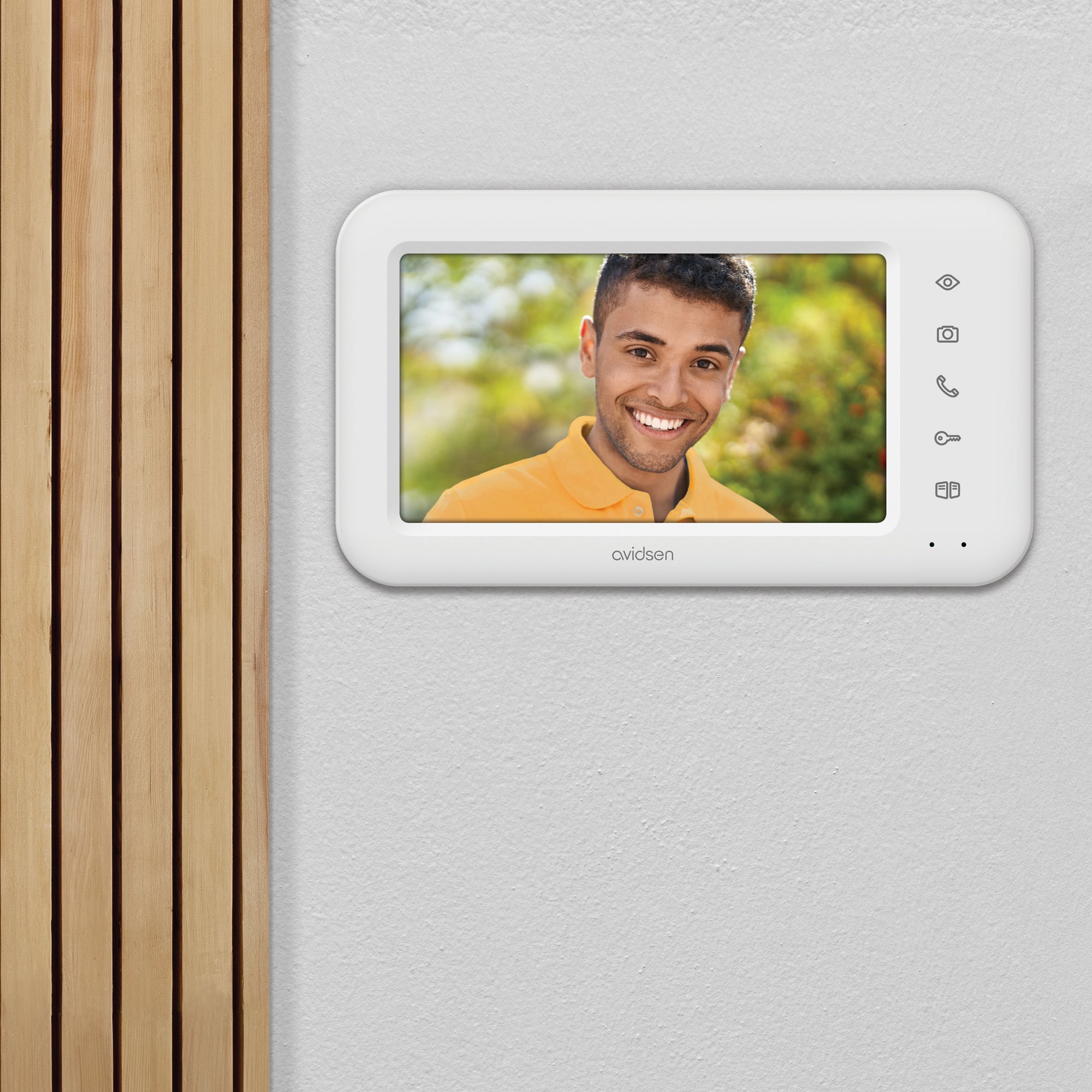 Videocitofono Wireless senza fili , Monofamiliare 7'' Elia Solar Wave con Pannello Solare - Avidsen