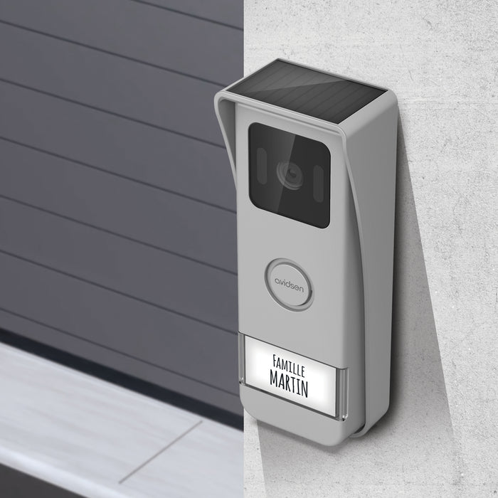 Videocitofono Wireless senza fili , Monofamiliare 7'' Elia Solar Wave con Pannello Solare - Avidsen