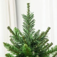 Albero di Natale Artificiale 180cm con 786 Rami, 2 Sezioni e Base in Metallo, Verde