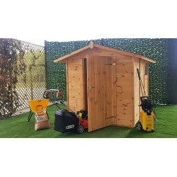 Casetta Ricovero Attrezzi da Giardino in Legno, Doghe Spessore 19 mm. Modello C244/2