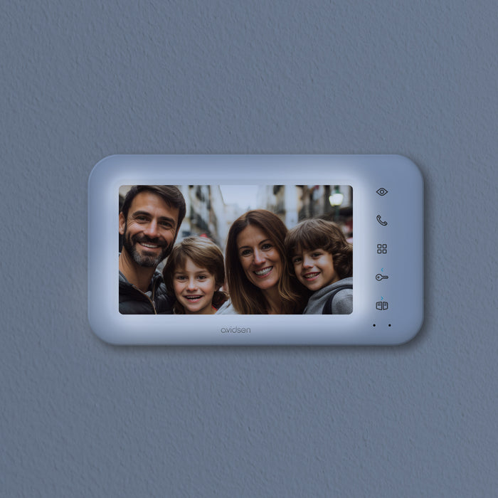 Kit Videocitofono Bifamiliare Elia 2 Famiglie - Monitor 7'' Colori 2 Fili - 112303