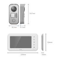 Kit Videocitofono Bifamiliare Elia 2 Famiglie - Monitor 7'' Colori 2 Fili - 112303