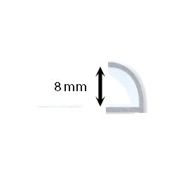 Capsula in acciaio tondo : Modello - 8MM LUCIDO