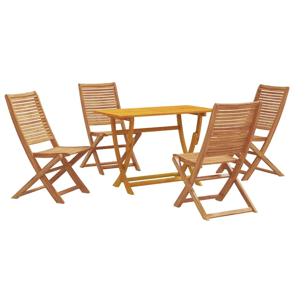 Set da Pranzo per Giardino con cuscino 5 pcs Marrone 3375762