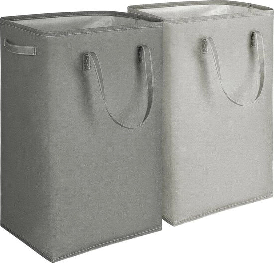 Wicker Storage Basket 2-pack 80L con maniglie rinforzate - per bagno e camera da letto