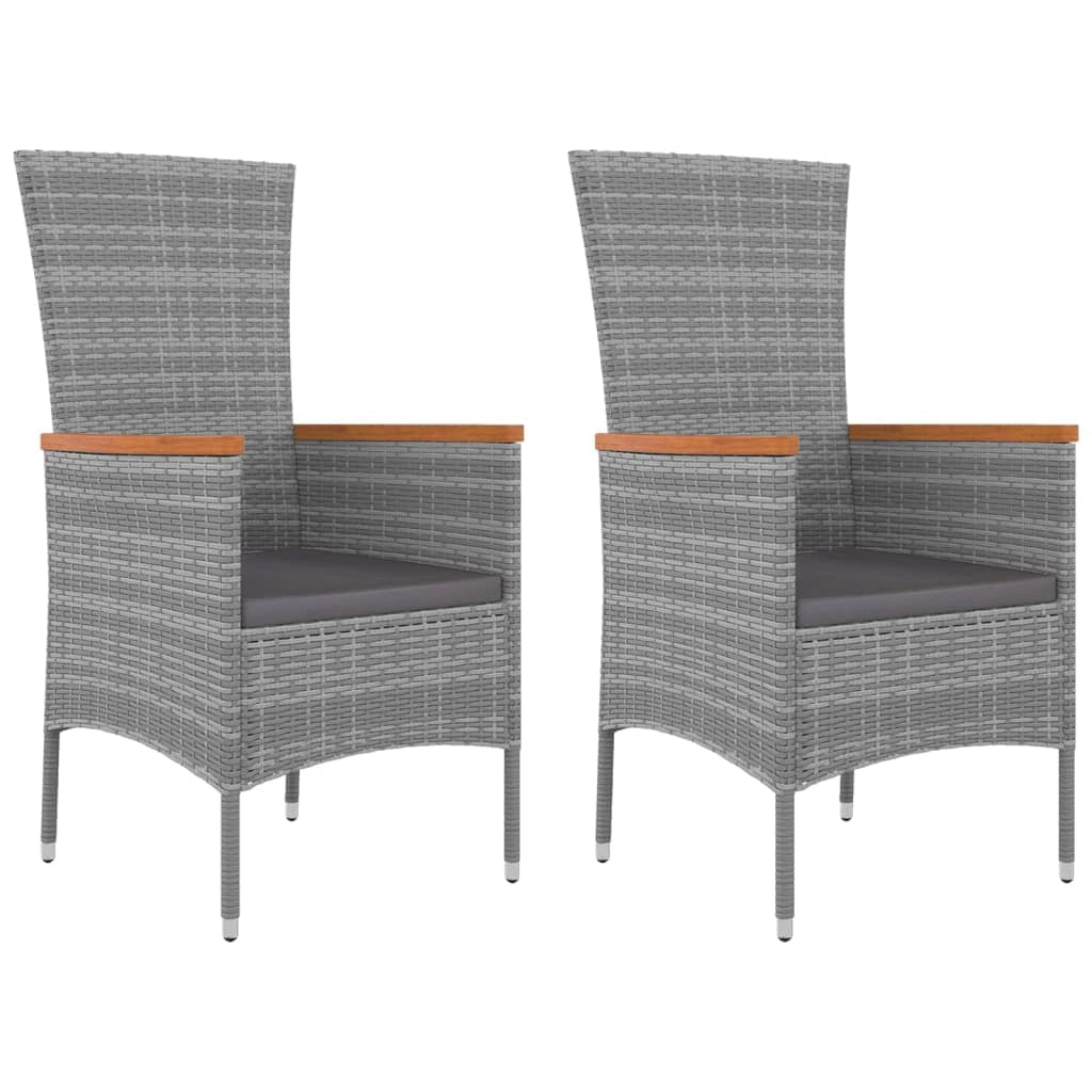 Set mobili da giardino set mobili da esterno 3 pezzi polyrattan grigio e acacia 02_0014204
