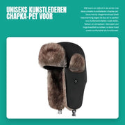 Cappuccio universale unisex - Impermeabile in pelle - Protezione invernale - Cappello da pilota - Orecchini protettivi - Adatto per sci e bicicletta