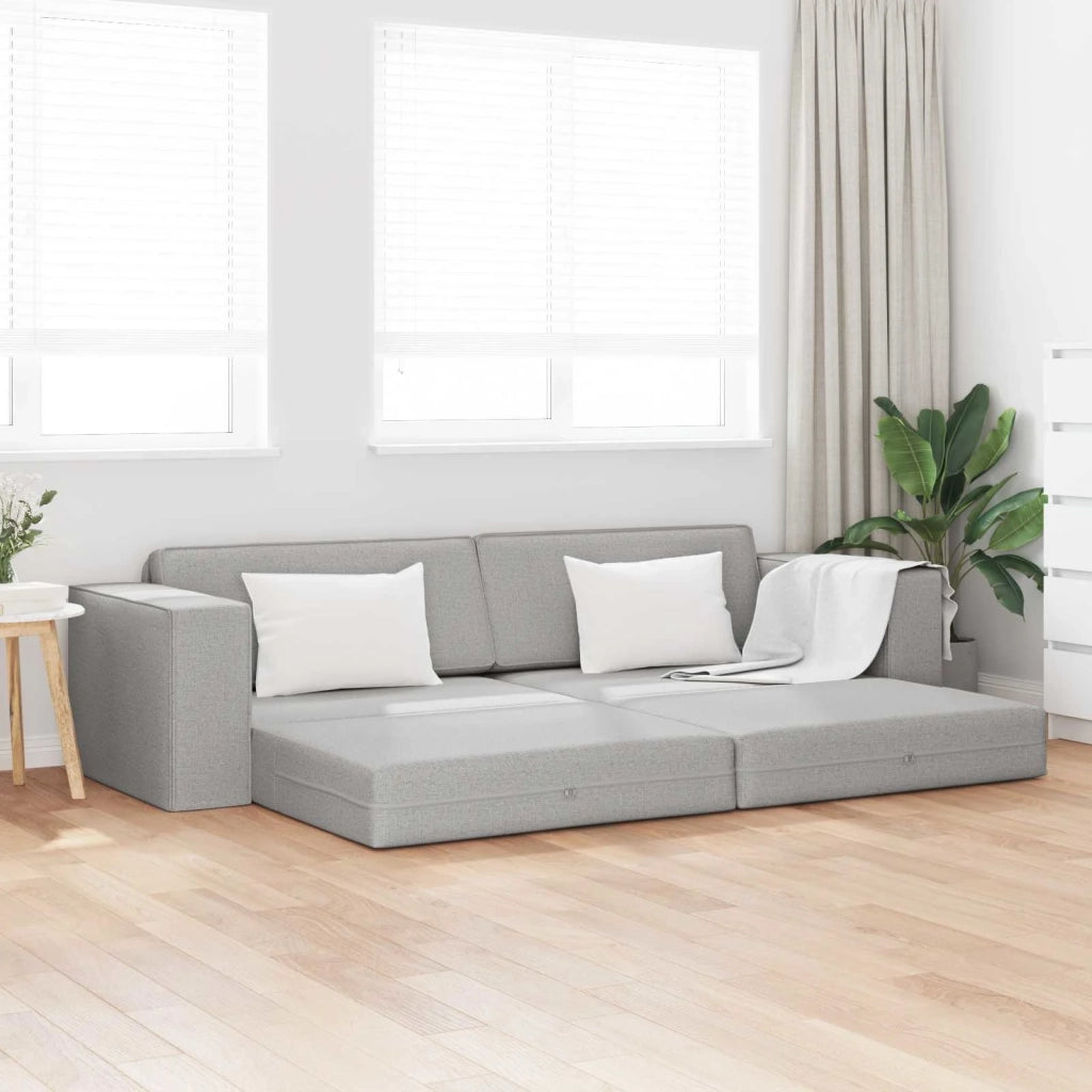 Divano letto Grigio Nuvola 245 x 78 x 77 cm Tessuto 4106724