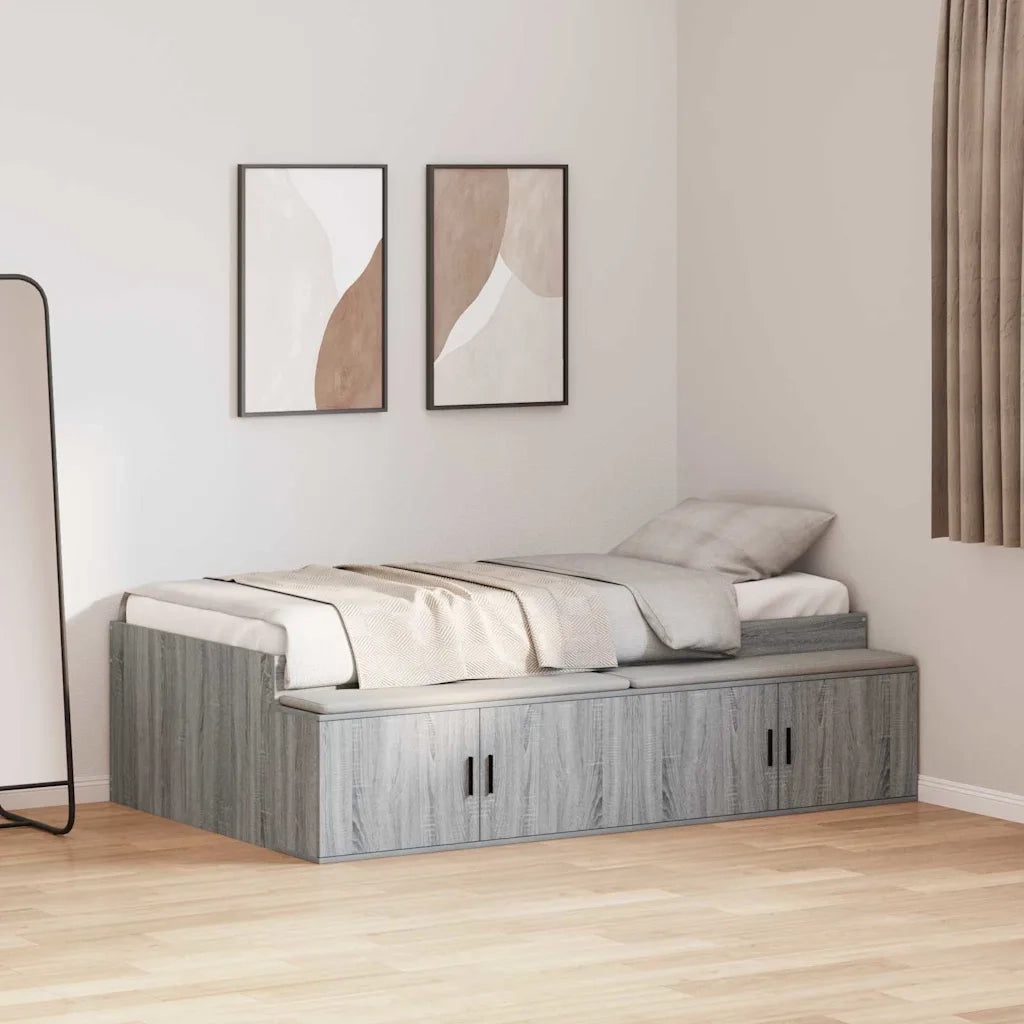 Struttura del letto Grigio Sonoma 80 x 200 cm Legno multistrato 3335202