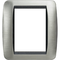 Living Int. - Placca 3+3 posti acciaio spazzolato - L4826ACS