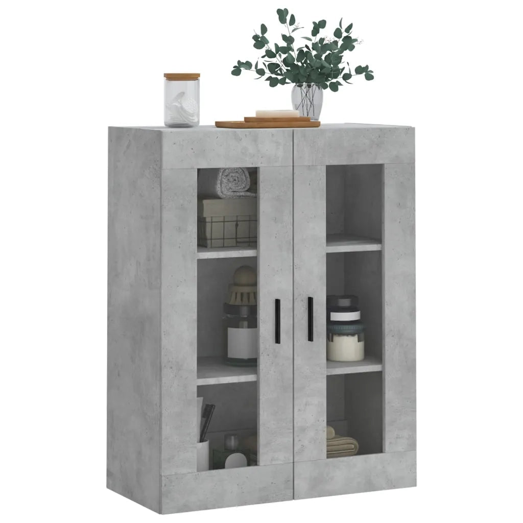 Mobile a Parete Grigio Cemento 69,5x34x90 cm 828496