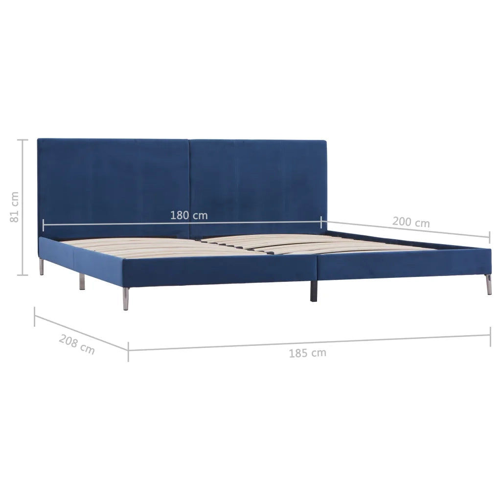 Giroletto senza Materasso Blu 180x200 cm in Tessuto 280955