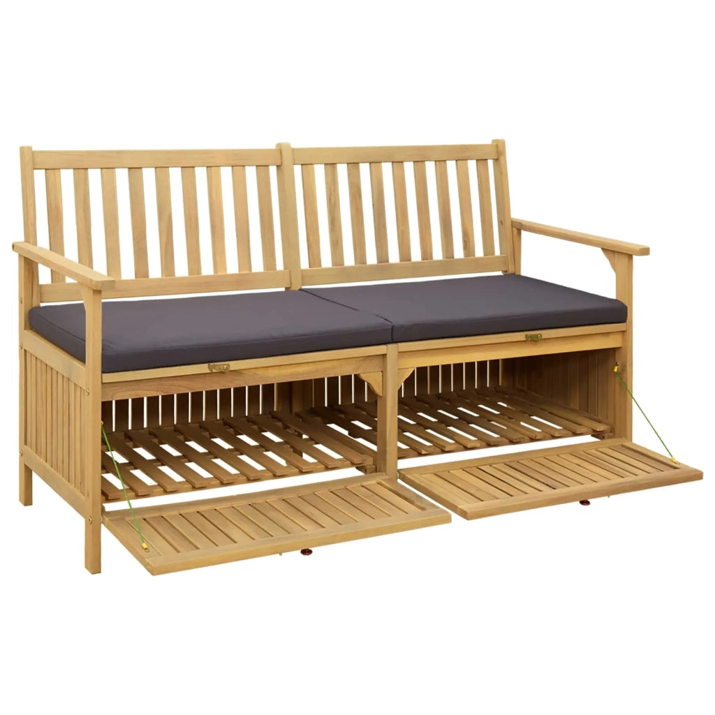 Panchina con contenitore con cuscino con porta 148 x 63 x 84 cm 42026795