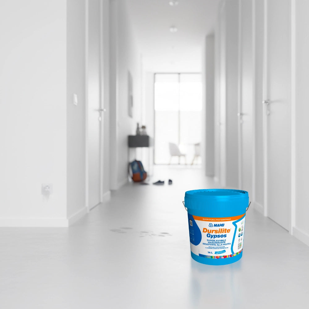 Dursilite gypsos 14 l idropittura antimuffa superlavabile per cartongesso