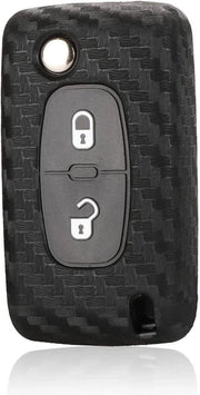 Hoes per chiave in silicone - protettivo - adatto per telecomandi chiavi - 1 pezzo - nero - silicone