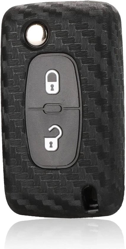 Hoes per chiave in silicone - protettivo - adatto per telecomandi chiavi - 1 pezzo - nero - silicone