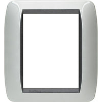 Living Int. - Placca 3+3 posti alluminio - L4826AL