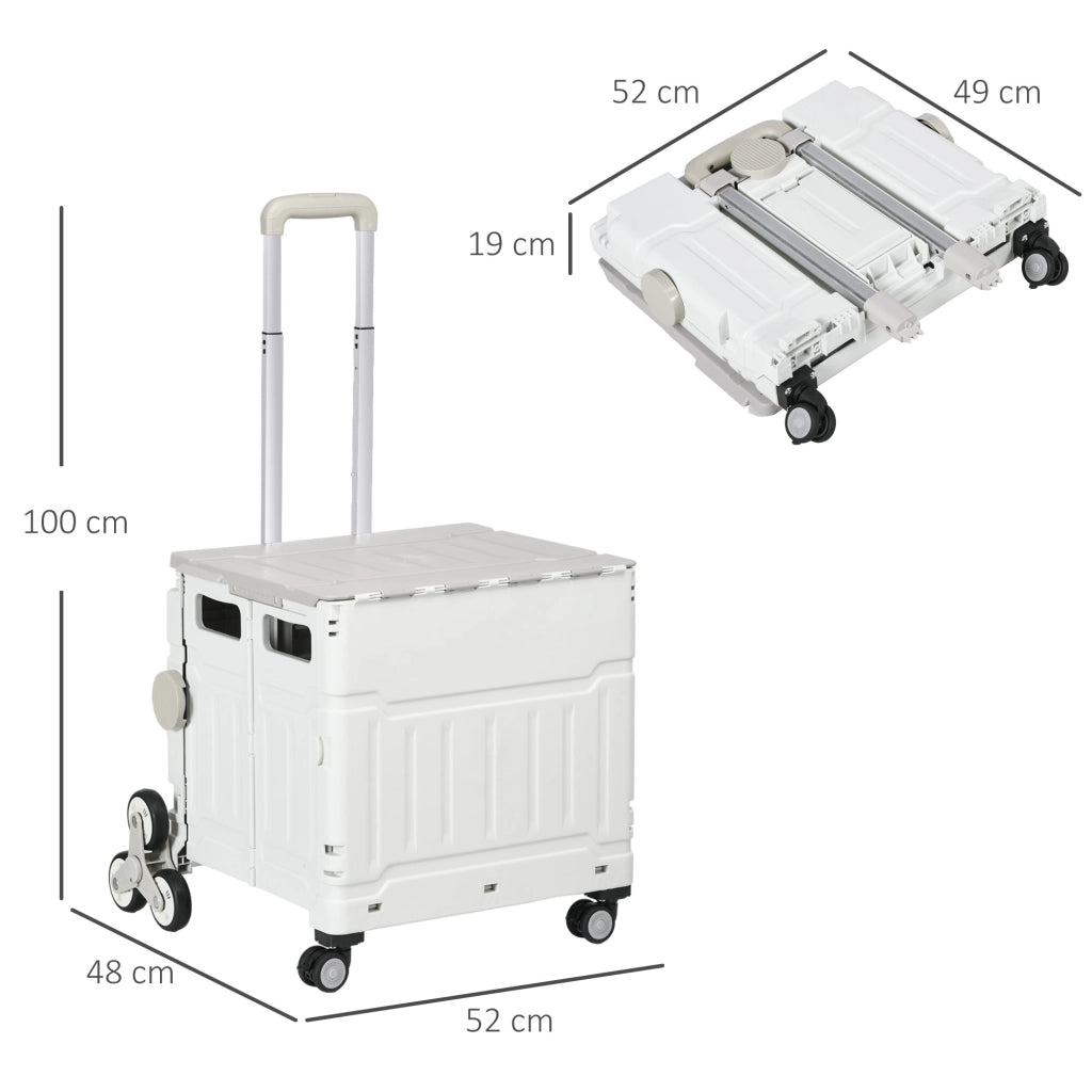 Carrello Spesa Pieghevole ¨C zephmum ¨C Bianco, Alluminio