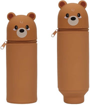 Etui 2-in-1 in Silicone, Cadeau per Ragazze per il Ritorno a Scuola, Raccordo con Rittens, Contiene Pennelli e Matite, Altezza 22 cm