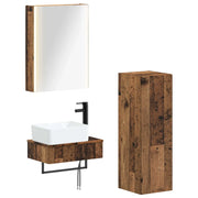 Set di mobili per il bagno 4 pcs Legno antico 3407405