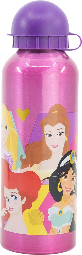 Borraccia per bambine in alluminio Principesse 530 ml
