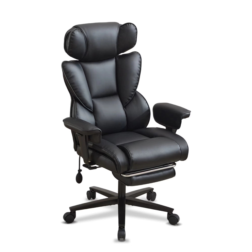 SEDIA Ergonomica con supporto lombare gonfiabile e poggiatesta regolabile, Nero