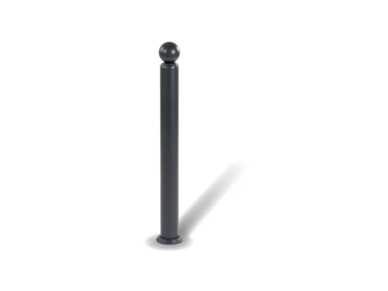 Dissuasore Pantheon Giochipark acciaio zincato Ø60 Ø80mm sfera decorativa grigio - Senza anelli - 80 mm