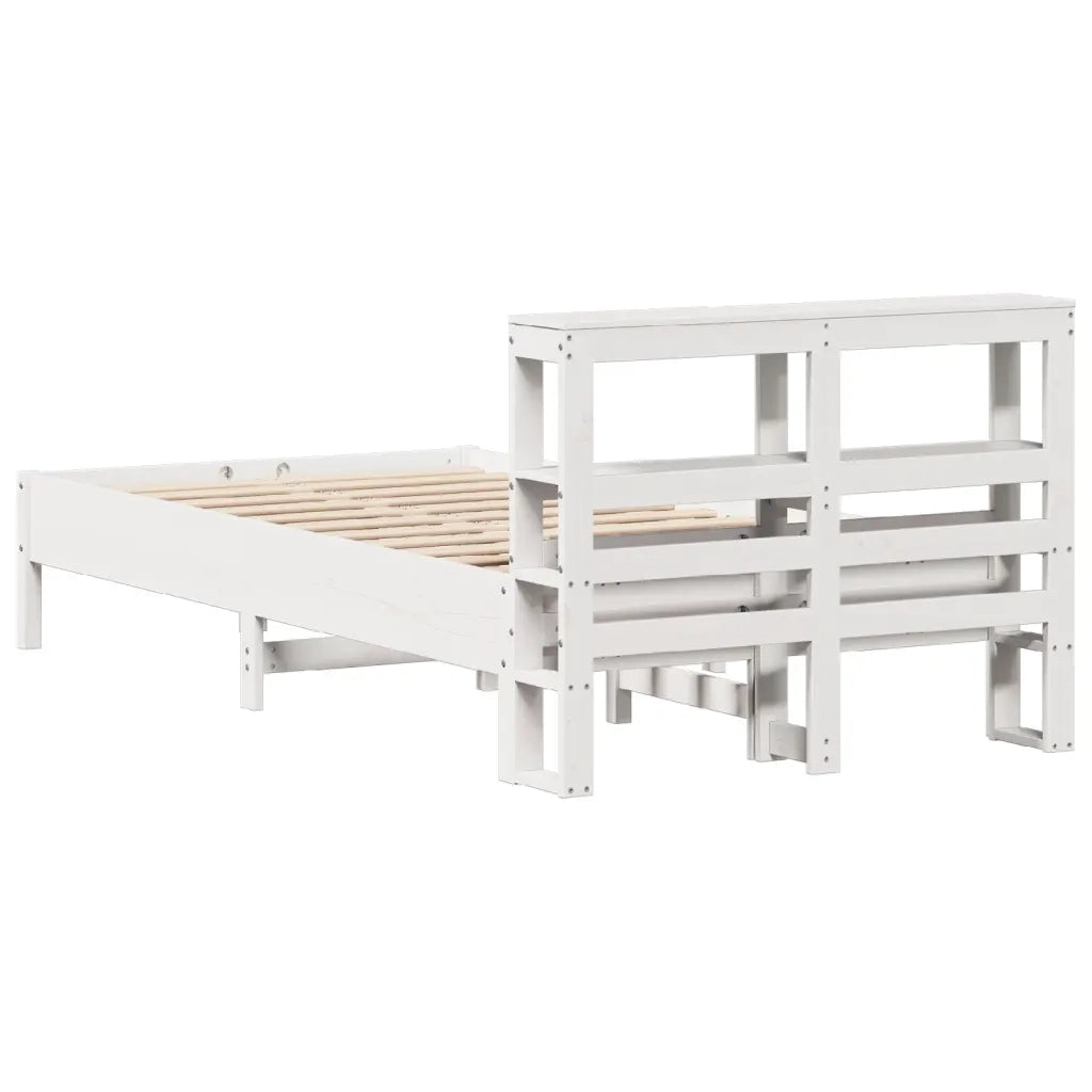 vidaXL Letto senza Materasso Bianco 120x200 cm Legno Massello di Pino