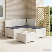 Divano da giardino 3 posti con cuscini in look rattan 3 posto 8011899