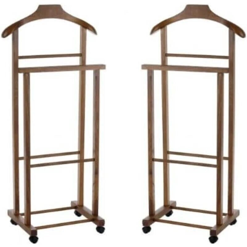 SET 2 MAURY'S DOPPIO INDOSSATORECAMERA COLORE NOCE LEGNO DI FAGGIO 43X33X105 CM