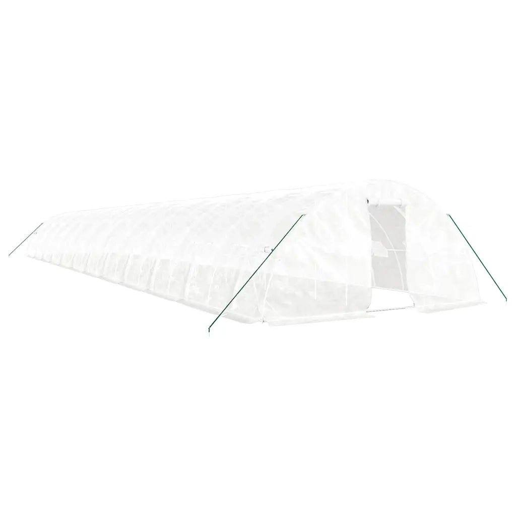 Serra con Telaio in Acciaio Bianco 120 mÂ² 24x5x2,3 m
