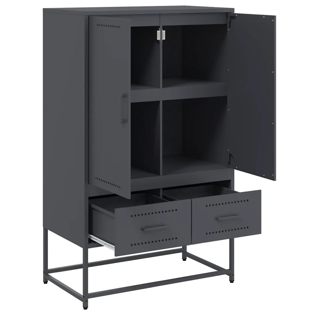 Credenza Antracite 68x39x111,5 cm Acciaio 846610
