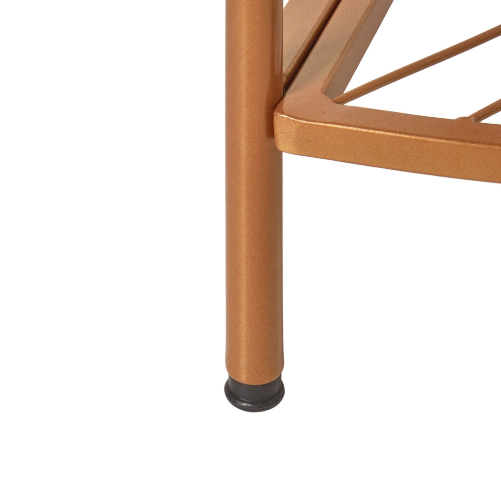 Appendiabiti in acciaio dorato e metallo da 160 cm con ripiani e scaffali Glam Industrial