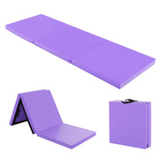 Tappetino yoga pieghevole in pelle PU, Materassino fitness spessore multifunzionale e antiscivolo 180x60x5cm Viola