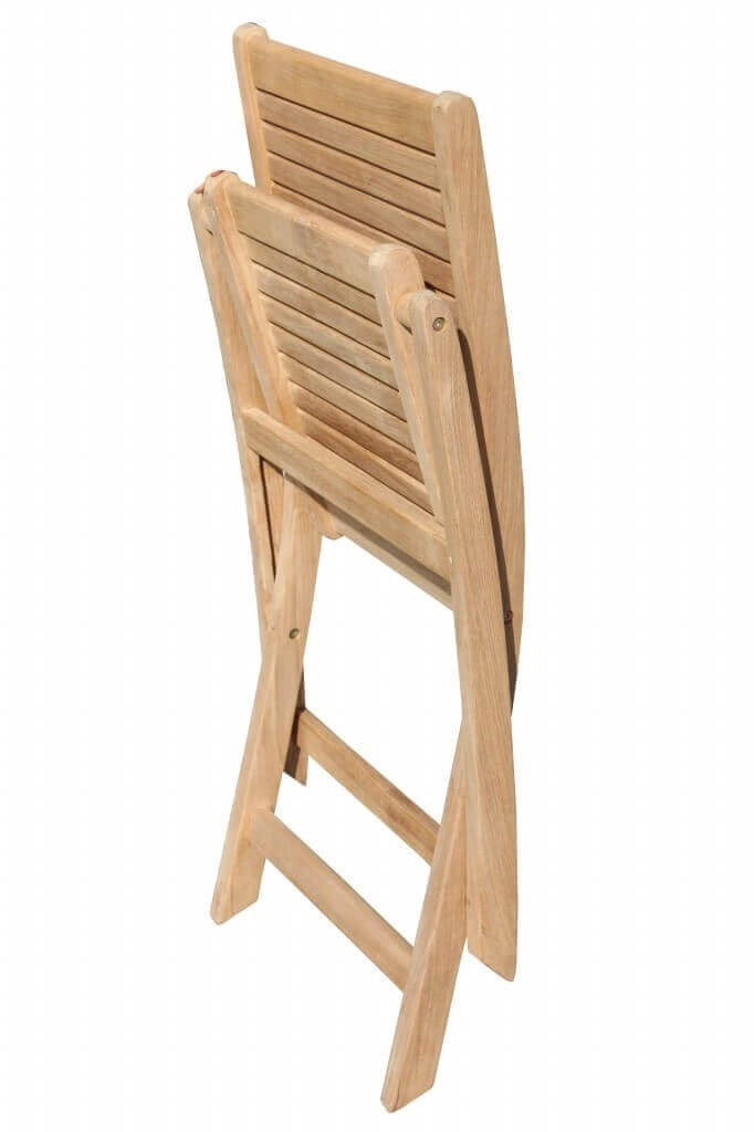Sedia da Giardino Pieghevole in Legno Teak cm 42x51x85 - THOR