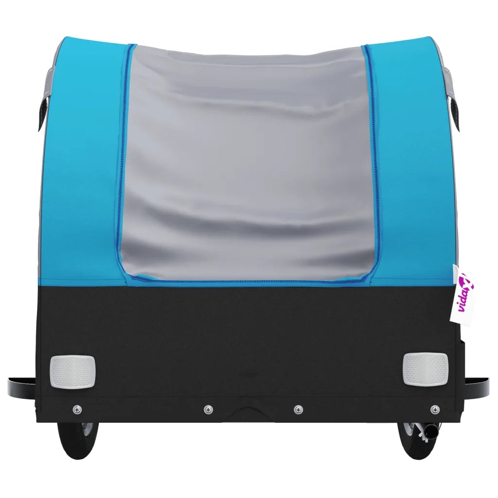 Rimorchio da Bici Nero e Blu 45 kg in Ferro 94128