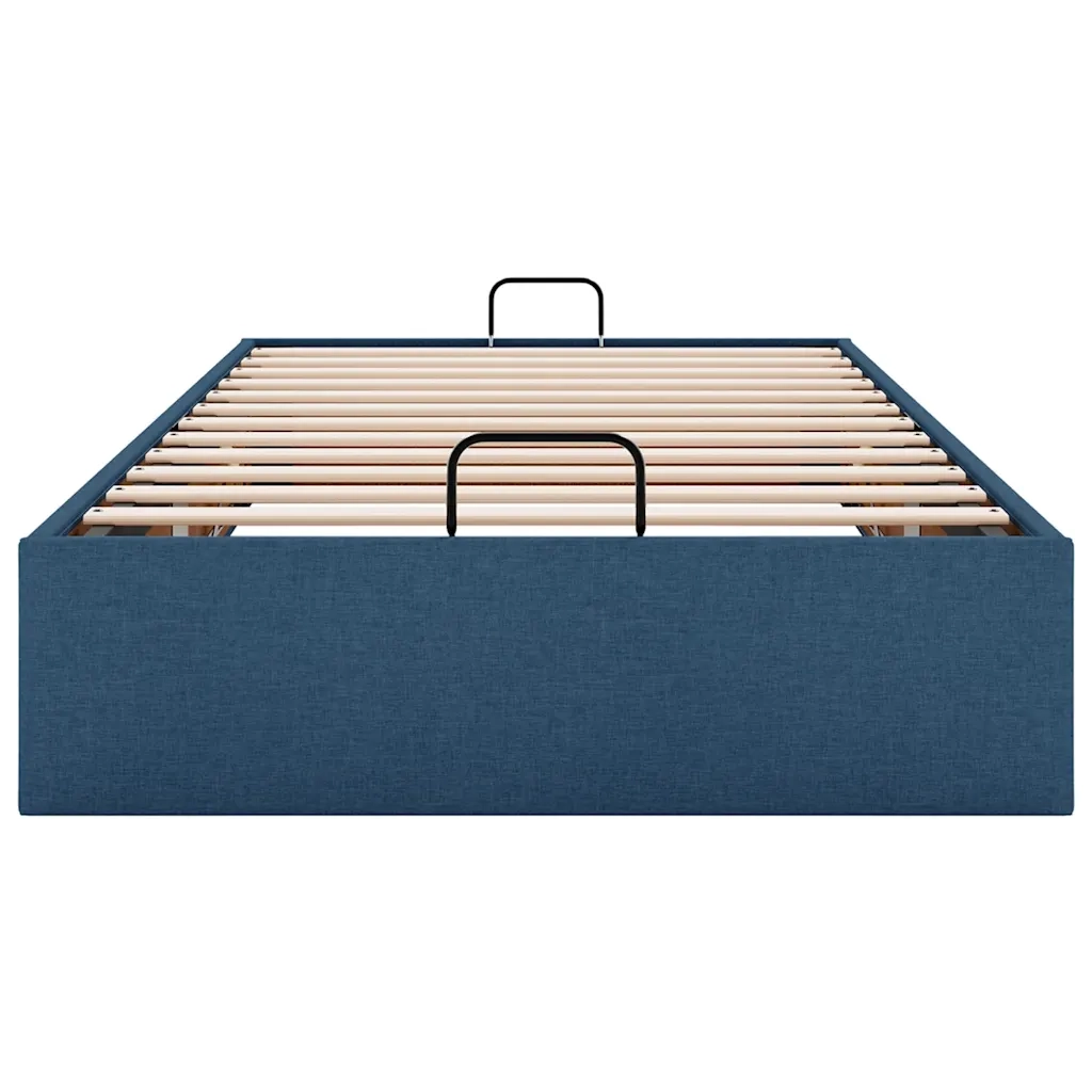 Struttura Letto Pouf senza Materasso Blu 80x200 cm in Tessuto