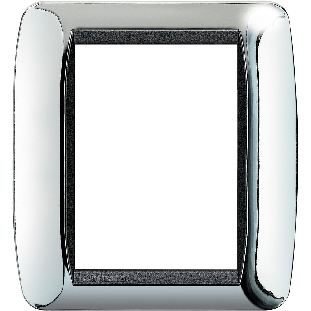 Living Int. - Placca 3+3 posti cromo lucido - L4826CR