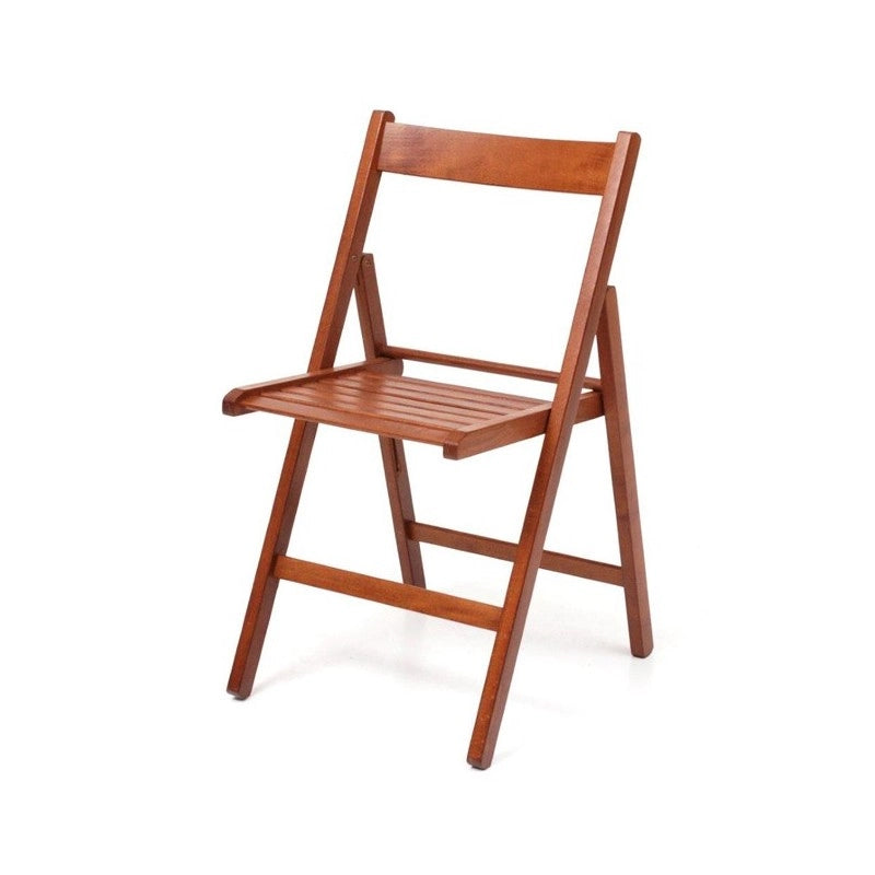4X Sedia pieghevole in faggio di alta qualita colore noce 43x48xh.79 cm EFFEZ