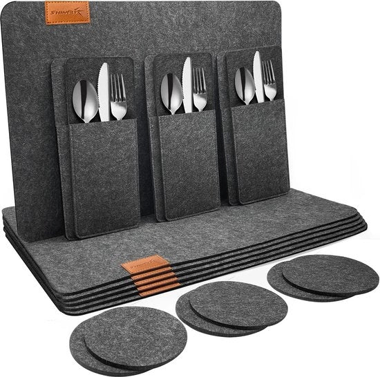Set di tovaglie da tavola - insieme di tovaglie da tavola - pasti - Natale - sala da pranzo