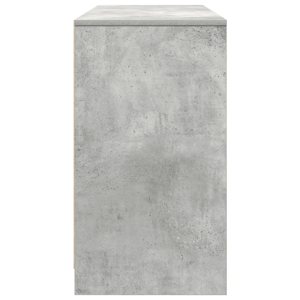 Scrivania Grigio Cemento 120x42x76 cm in Legno Multistrato 861817