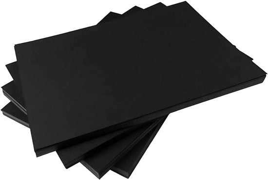Pacchetto di 50 carte nere multifunzionali, A3, 297*420MM, per uso cartario, ufficio e artigianato.
