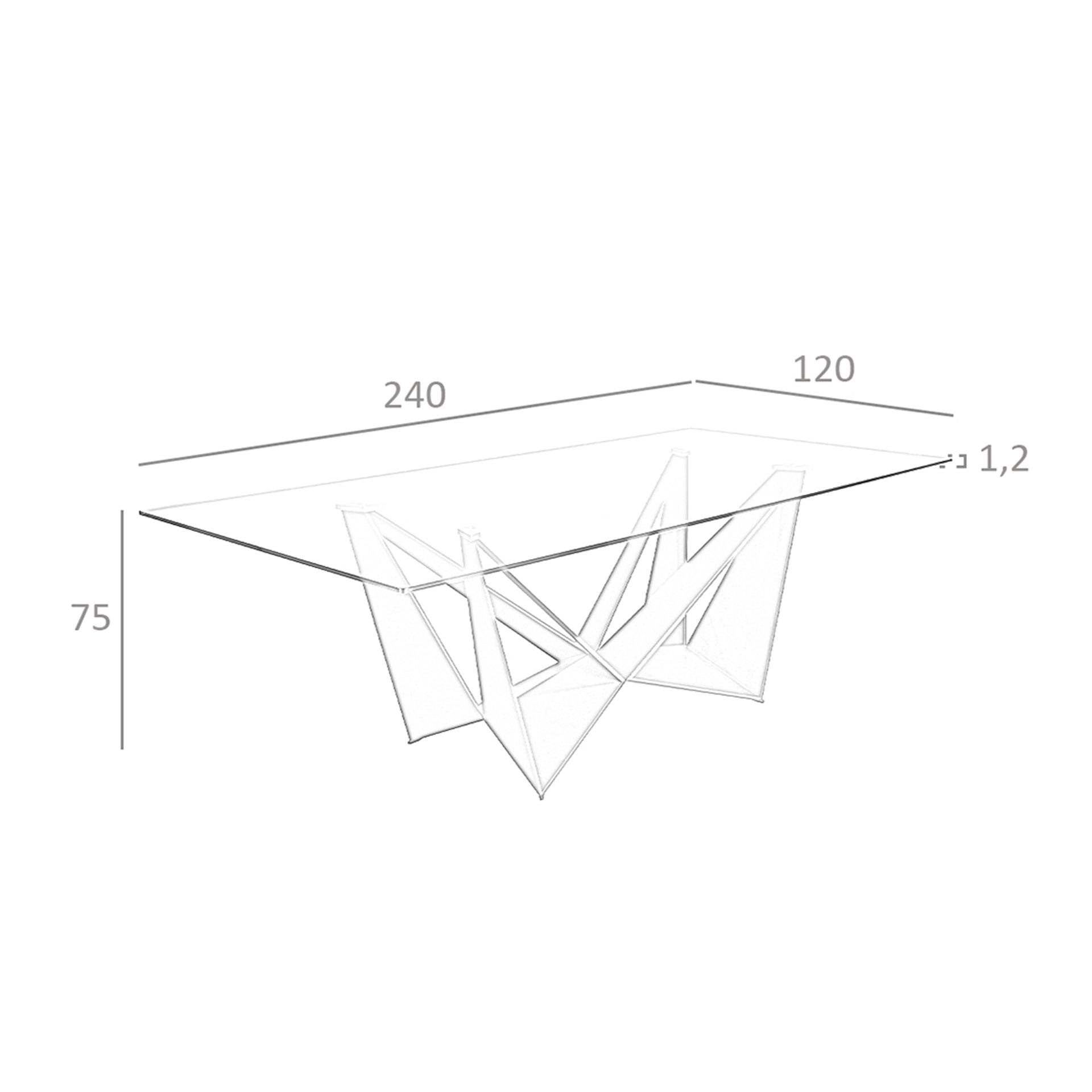 Tavolo da pranzo rettangolare vetro temperato e acciaio nero