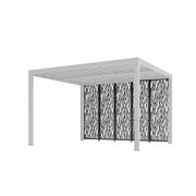 Pannello decorativo in acciaio per pergola bioclimatica 360 cm – effetto moucharabieh antivento – PERBIM36 Foresta