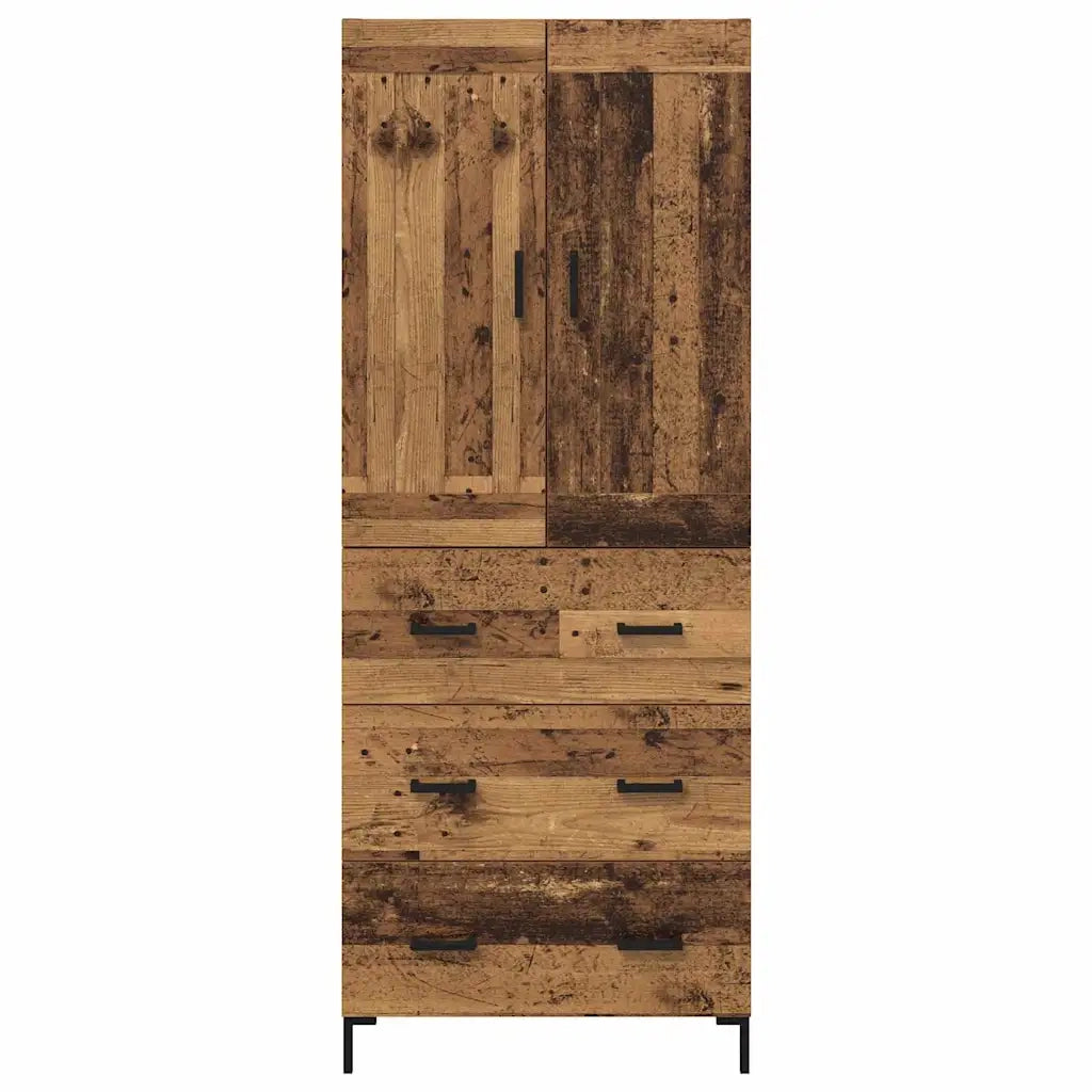 Credenza con cassetto 2 pcs Legno vecchio Legno multistrato